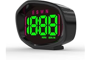 KUOWEIHUD GPS Speedometer for Car MPH,Digital Speedometer for Car,Three Display Modes,Speeding Alert, Automatic Brightness Adjustment,Large Font Display,USB Connect Plug and Play