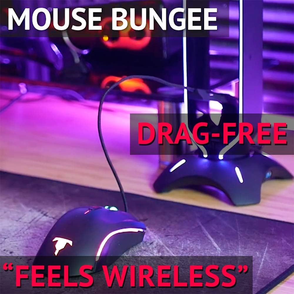Tilted Nation RGB Headset Stand and Gaming Headphone Display with Mouse Bungee Cord Holder with USB 3.0 HUB for Wired or Wireless Headsets for Xbox, PS4, PC: Computers & Accessories