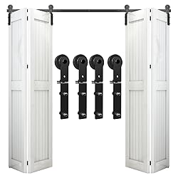 AONAYIOA 84"/7FT Bi-Folding Sliding Barn Door
