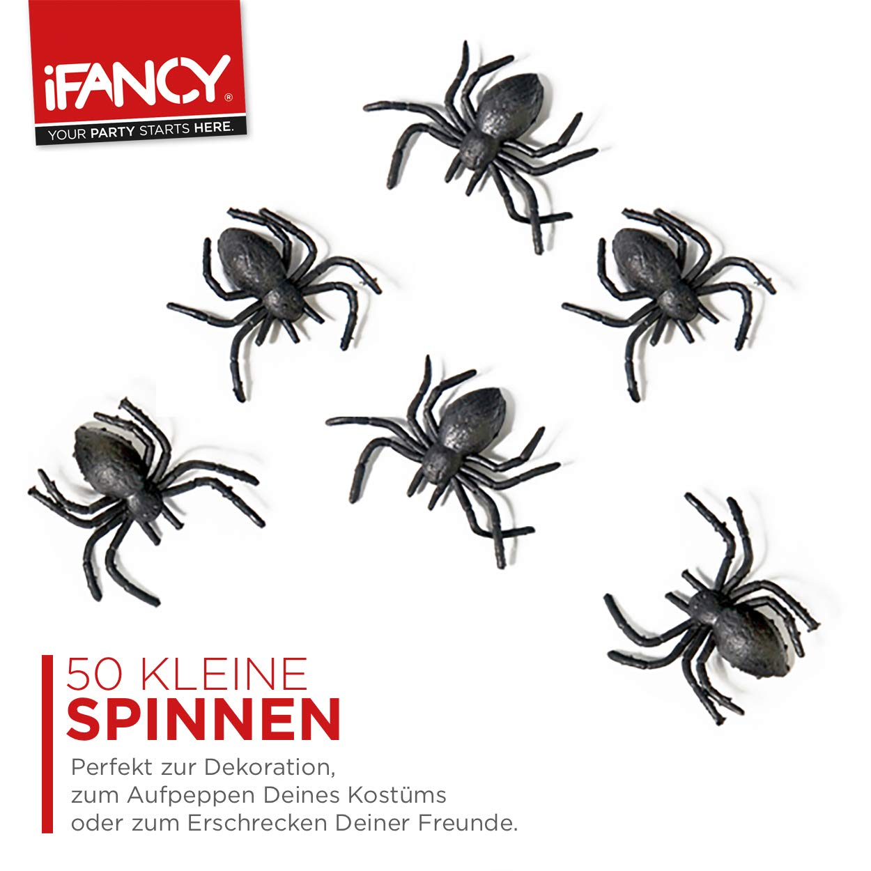 Amazon De Ifancy 50 Kleine Schwarze Spinnen Halloween Party
