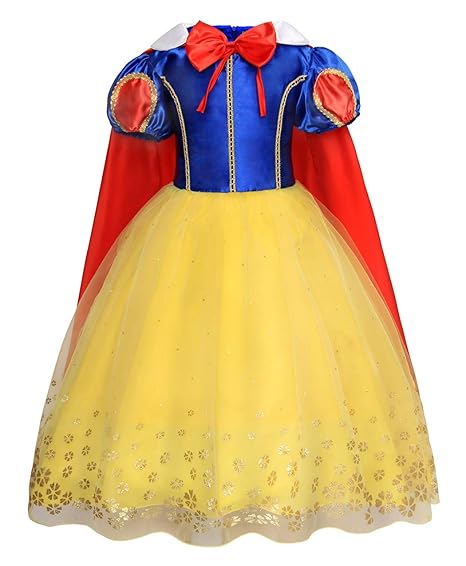 AmzBarley Prinzessin Schneewittchen Kostüm Kleid Kinder Mädchen Verkleidung Schick Party Kleider Halloween Karneval Cosplay G
