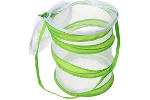 iPobie Butterfly Habitat Insect Cage,Collapsible Bug Catcher Net,Round Pop Up Mesh Net (Small Size)