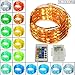 Led String Lights, 16 Colors Options 50led Battery Powered String Lights with Remote Waterproof Color Changing Light Patio/Parties/Wedding/Bedroom String Light - Copper Wire Light 16foot