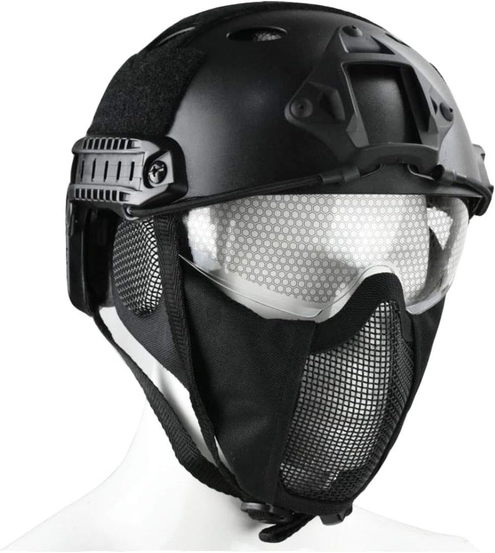 WLXW PJ Typ Tactical Paintball Airsoft Schneller Helm Mit Visierbrillenversion