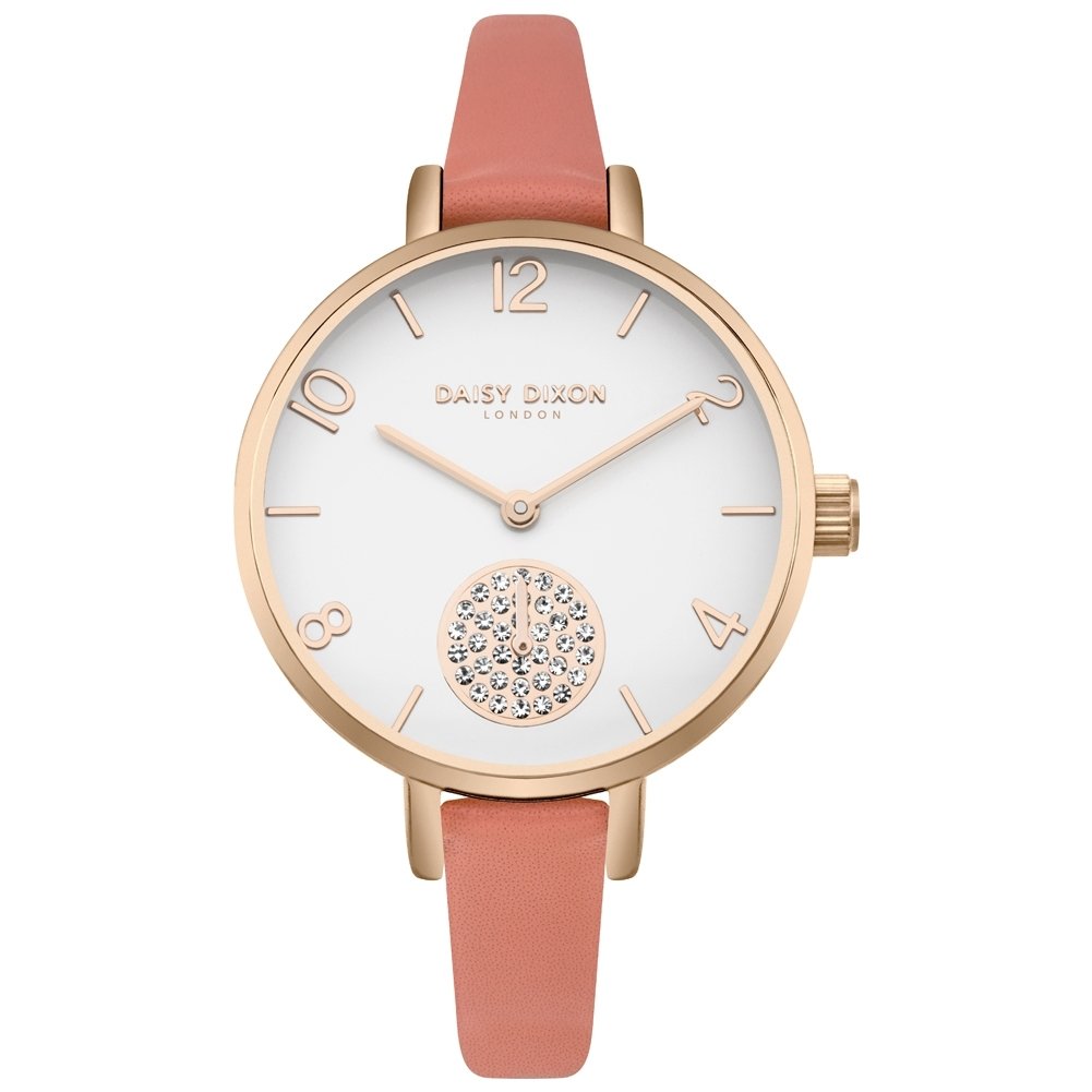 Daisy Dixon Womens Quartz Watch, Analogue Classic Display and Leather Strap DD075ORG