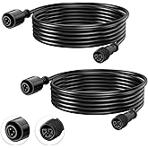 WOOLZ 2pcs 6.5FT Extension Cord with 3 Core 3 pin for SUNTHIN RGBW Outdoor Landscape Spotlights