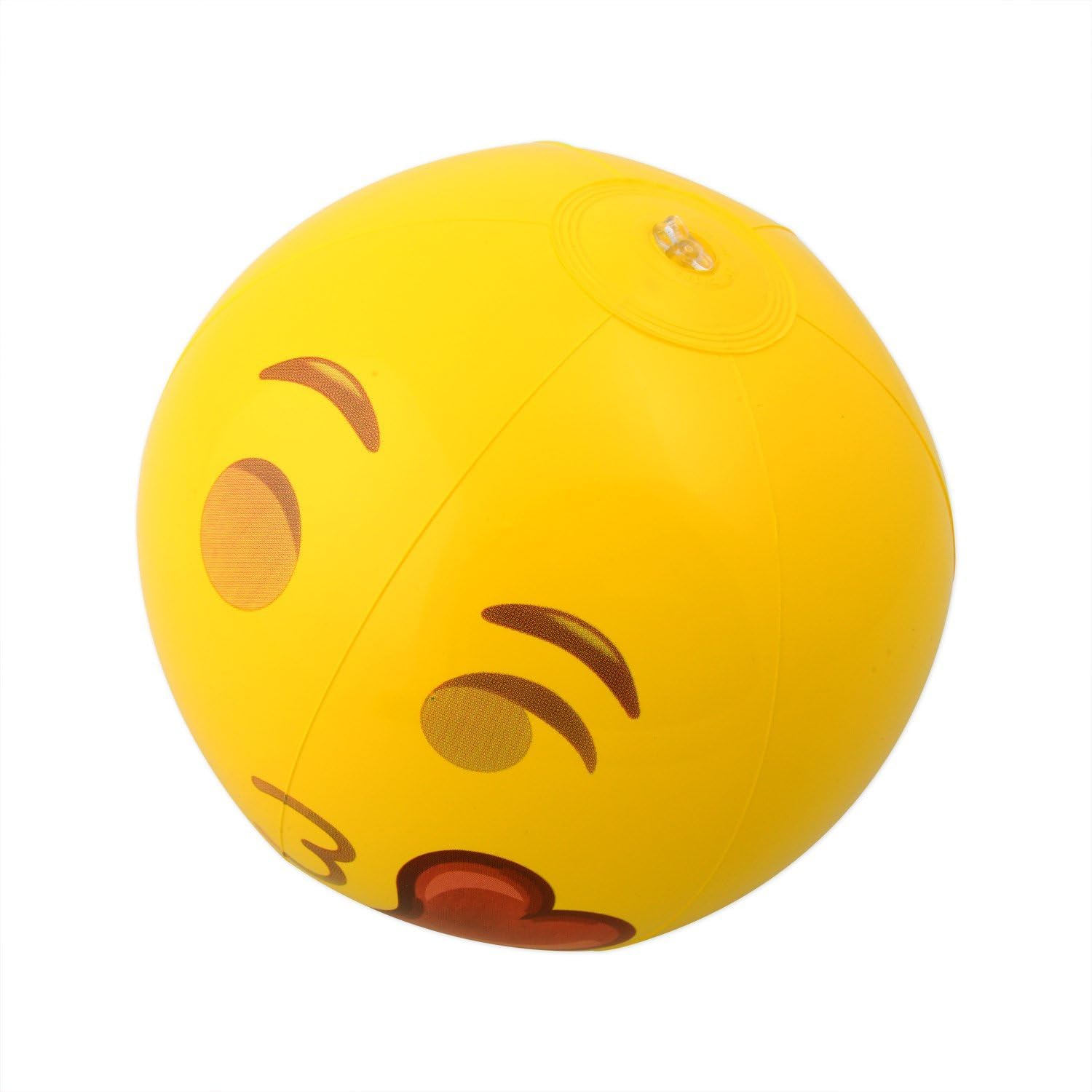 Emoji Universe: 12" Emoji Inflatable Beach Balls, 12-Pack: Toys & Games