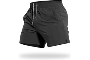 CANGHPGIN Mens Workout Shorts 5 inch Inseam Gym Shorts Men Quick Dry Running Shorts Athletic