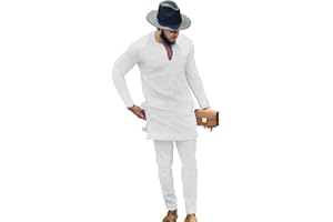 SEA&ALP African Men‘s Clothing Fashion Suit Two Pieces Set Dashiki Outfit Top Pant Tracksuit