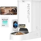 PETKIT Automatic Cat Feeder with Camera, 1080P HD Video with Night Vision, 2.4G WiFi Pet Feeder for Cat & Small Dog, 2-Way Au