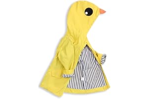 YOUNGER TREE Toddler Baby Boy Girl Duck Raincoat Cute Cartoon Hoodie Zipper Coat Outfit