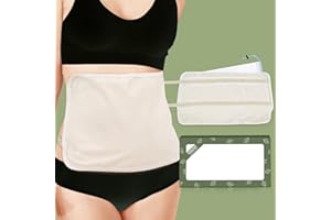 Haootadiy Castor Oil Pack Compress- Castor Oil Packs for Liver Detox,Constipation and Better Sleep -Less Mess, Heatless,Reusable-4 Pc Bundle-Two Flannel Liner Packs- Castor Oil Not Included