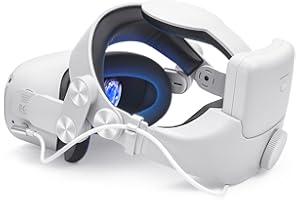 alcopanda Head Strap with Battery for Meta Quest 2,Adjustable Elite Strap with 8000mAh Battery Pack,Extend Playtime & Fast Charging & Balance Weight Design