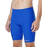 Runhit Men's Swim Jammers Competitive Swim Racing Team Swimsuit Quick Dry Athletic Swimming Shorts UPF 50+