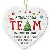 Christmas Team Ornament for Employees - Appreciation Gifts for Coworkers, Office Group Gifts for Employees Leader Colleague on Christmas 2025, Farewell and Thank You Gift for Coworkers Friends