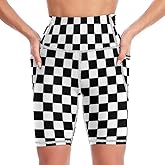 Keiutexe Women's 7" High Waist Biker Shorts with Pockets for Gym Workout Yoga Running Athletic
