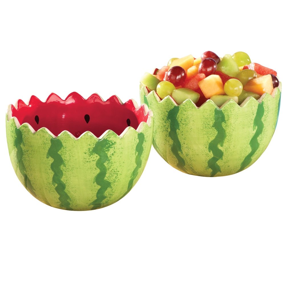 Watermelon Serving Bowls Set of 2 by collection etc Amazon.co.uk