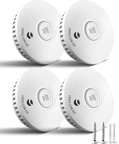 Ruan White Photoelectric Smoke Alarm 10 Year Battery Easy Install Silence