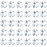 PATIKIL K9 Crystal Octagon Beads 2 Holes Pendants, 30 Pack 14mm Chandelier Prisms Parts Ornaments Hanging Beads for DIY Arts Crafts Decoration, Clear