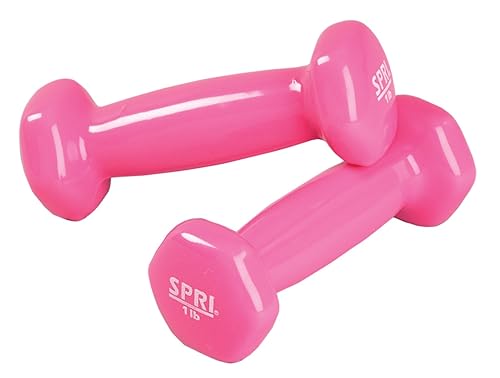 SPRI Dumbbells Hand Weights Set of Vinyl Coated Exercise
