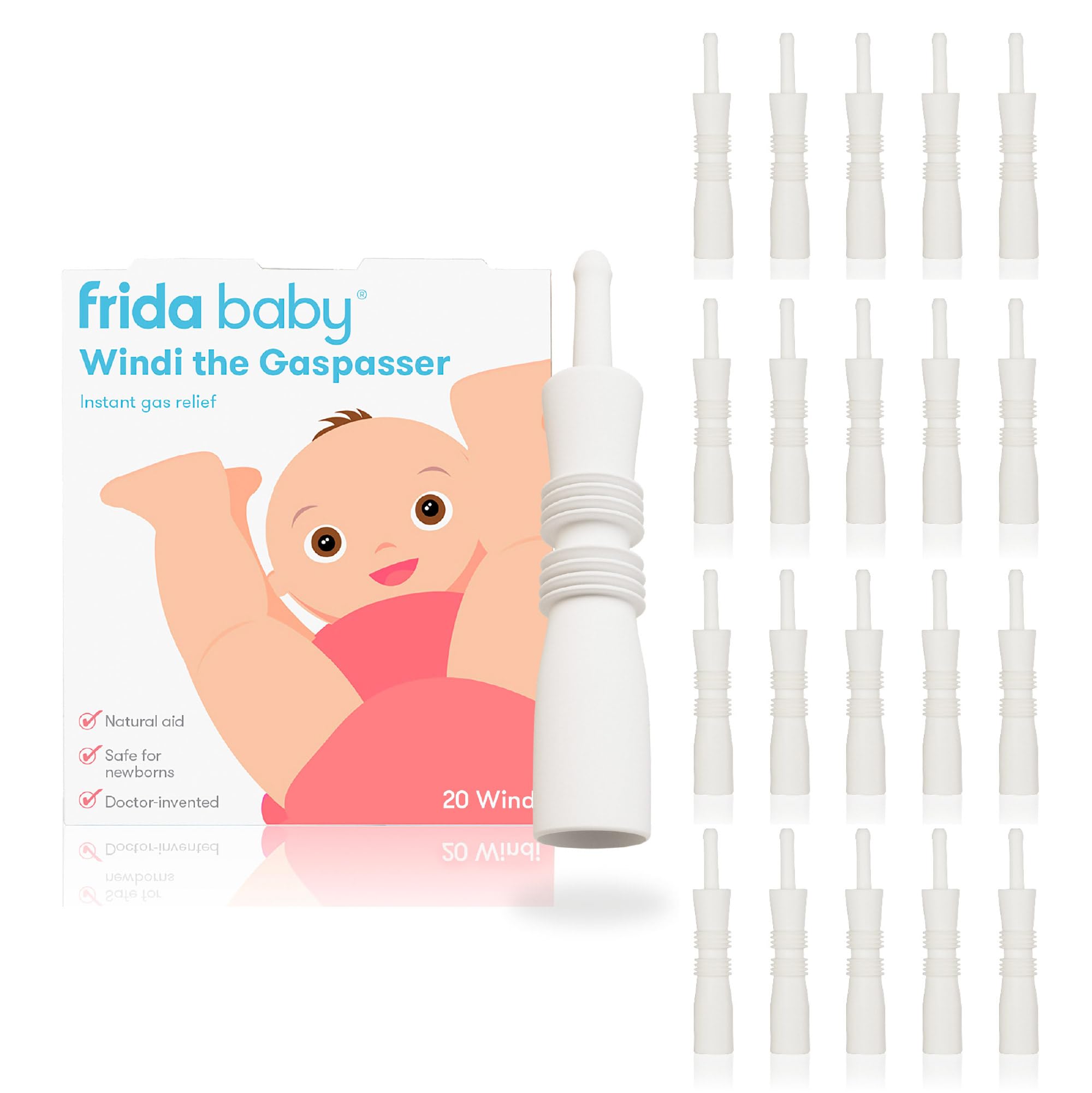 Frida Baby Windi Gas Passer, Baby Gas Relief and Colic Baby Relief, Naturally Realease Constipation, 20 Count