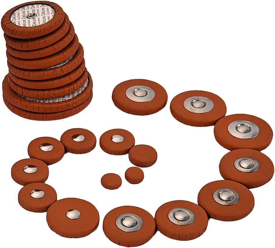 Healifty 25pcs Saxophone Leather Pad Alto Sax Leather Pads Replacement