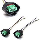 iJDMTOY (2) OEM H11 H8 Female Adapters Wiring Harness Sockets w/ 4-Inch Wire Pigtails Compatible With Headlights or Fog Light