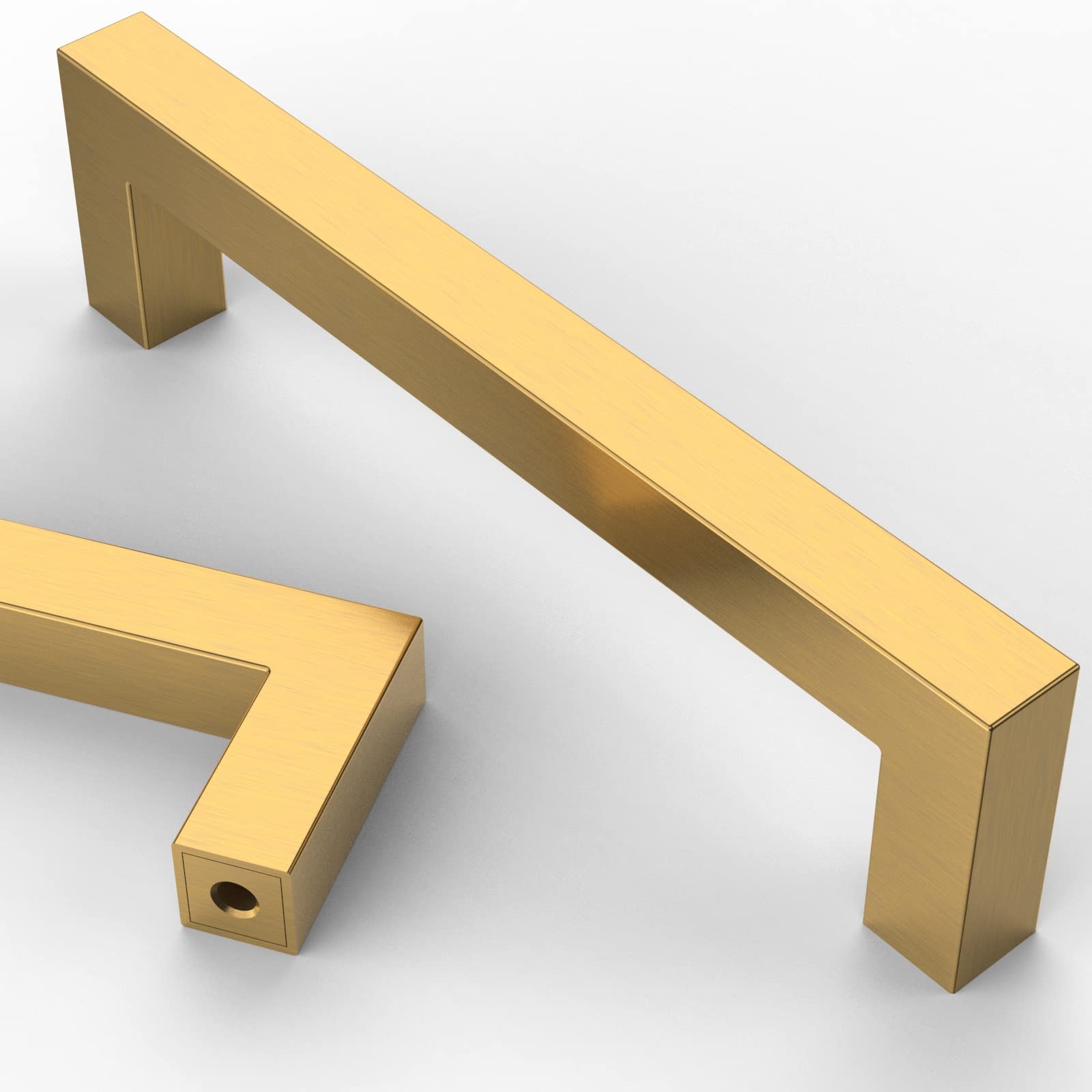 Astrée 10 Pack Gold Kitchen Handles - 128mm Stainless Steel Cupboard & Drawer Handles