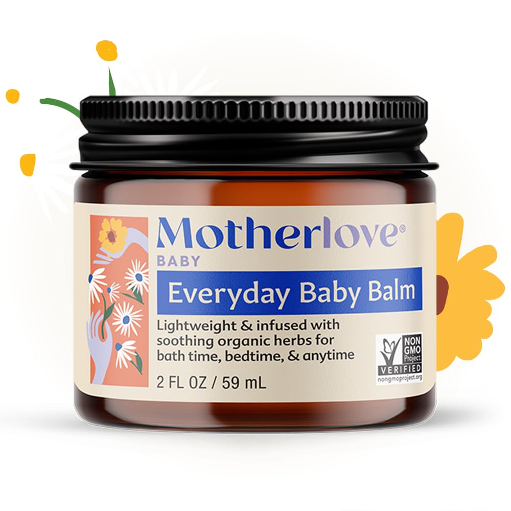 Motherlove Everyday Baby Balm (2oz) Plant-Based, All-Natural Baby Essential for Newborns, Infants, & Toddlers—Moisturizing Herbal Salve w/Calming Chamomile—Non-GMO, Organic Herbs, Cruelty-Free