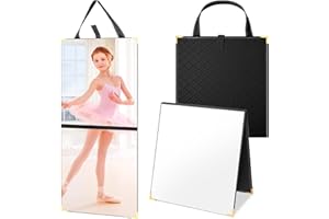 Frameless Travel Hanging Mirror Foldable Backstage Hanging Mirror Acrylic Material 24x11 Inch Foldable Mi-rror for Travel Dan