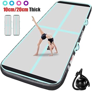 Triclicks Inflatable Air Tumble Track Gymnastics Mat With