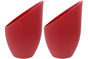 Sosoport 2pcs Red Horseshoe Lampshade 5.12" High 42mm Hole Diameter Plastic Pendant Lamp Shade Replacement