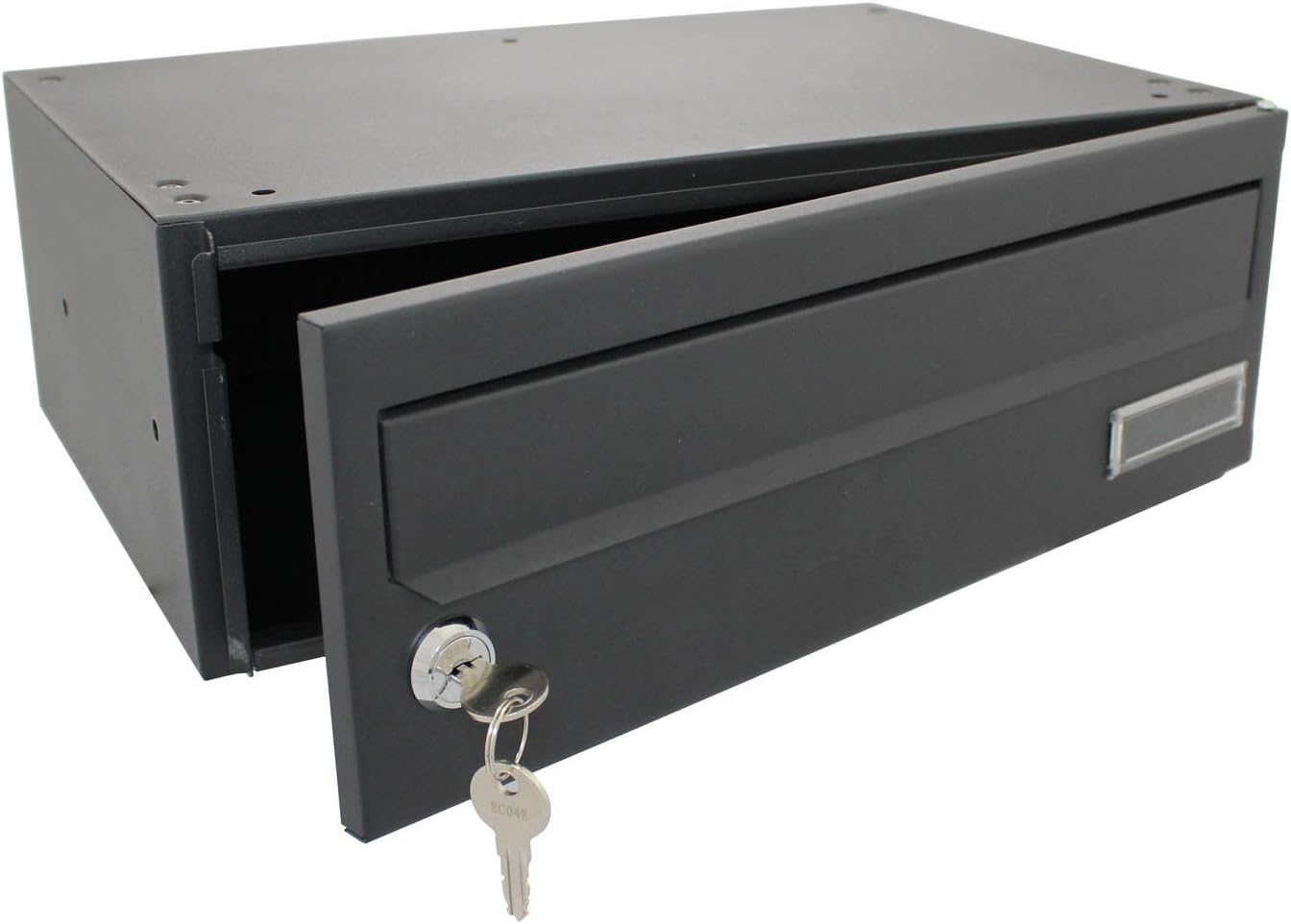 Sterling Wharfe Horizontal Postbox, Black, 358 x 125 x 250 mm - Image 3