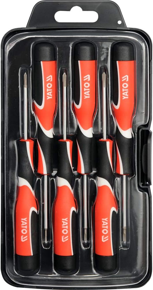 YATO YT-25861 Precision Screwdriver Set 6pcs S2, Black