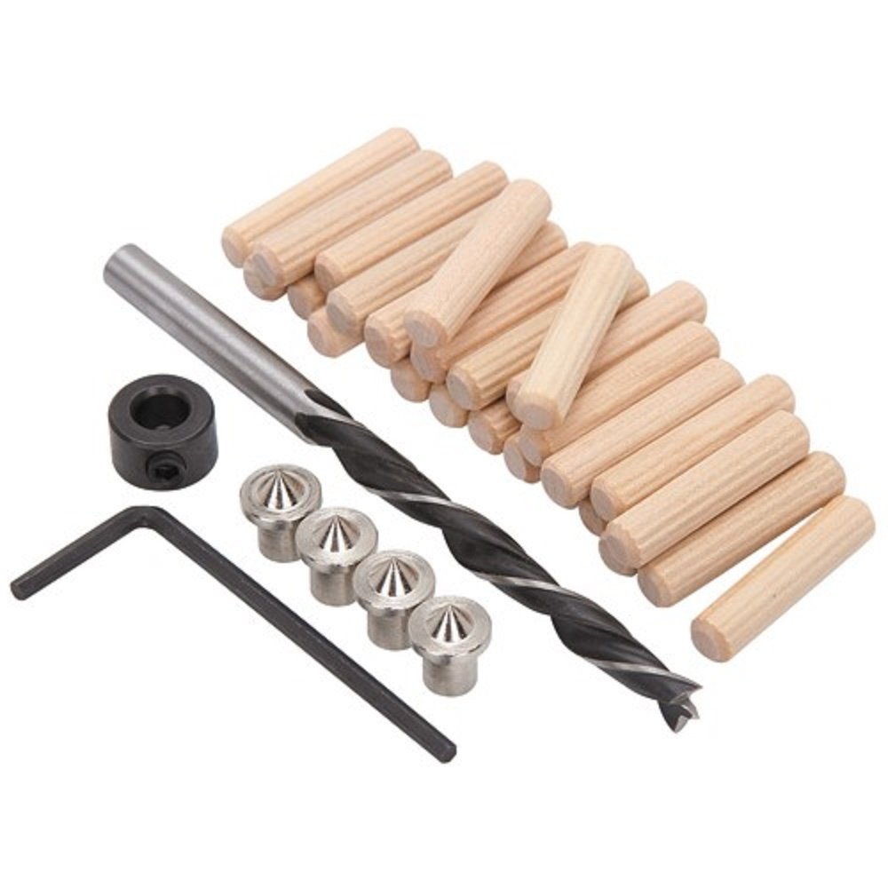 3/8 In. Doweling Accessory Set 22 Pc Dowel Pins Industrial