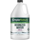 SimpleNature Type II Deionized Water (1 Gallon) &ndash; High Purity Laboratory Grade Water &ndash; Low Conductivity Mineral-Free Formula &ndash; for Lab Testing, Reagent Prep, Humidifier and General Use