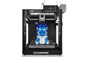 VOXELAB FLASHFORGE AD5X 3D Printer,Smart Multi-Color 3D Printer with IFS,Max 600mm/s High Speed 4 Colors Printing,Fully Auto Leveling,300°C Direct Extruder,for PLA-CF,PETG-CF,Print Size 220x220x220mm