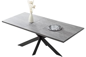 ZckyCine Modern Dining Table Table Set for 6-8 Person for Dining Room, Kitchen Table Set with Steel Legs