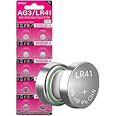 Cotchear 10pcs 1.55V AG3 LR41 Button Batteries 192 392 CX41 LR41 LR736 SR41 SR41SW V3GA Alkaline Button Cell Battery