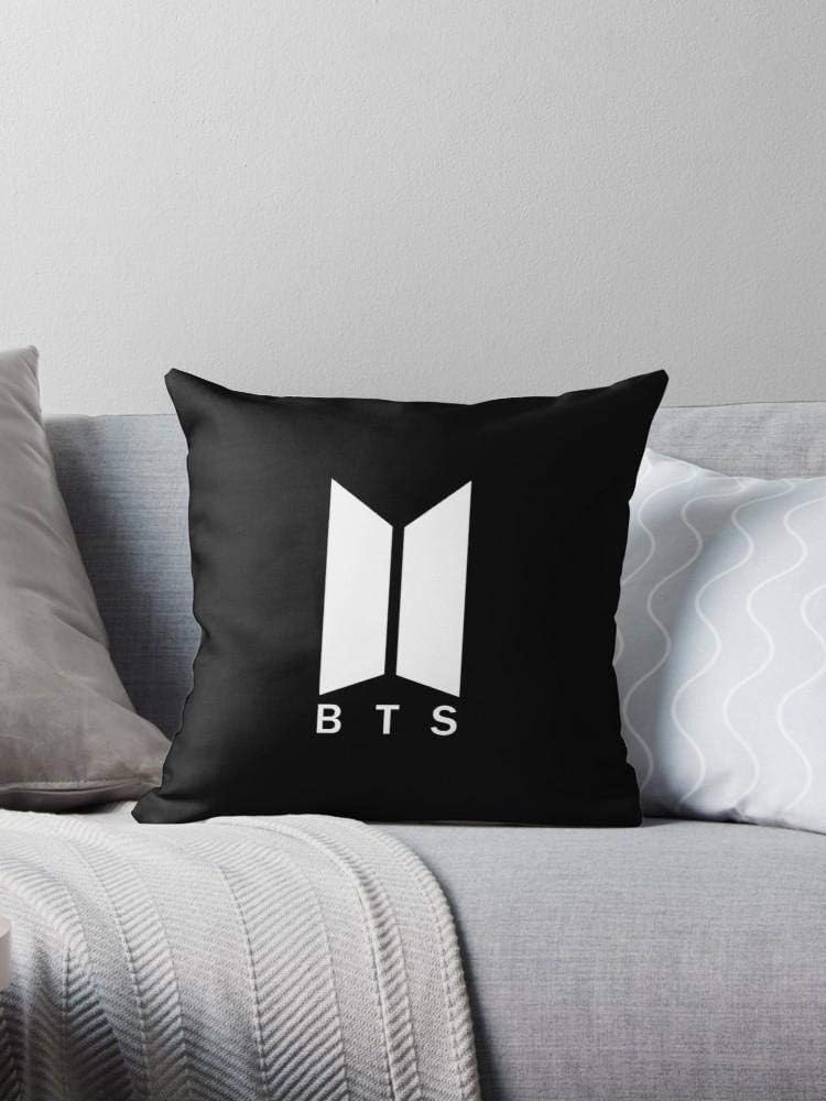 Pinklips Shopping Satin Cushion Cover BTS Bangtan Boys Fan Art - 16X16 Inches / 40X40 cms/ Design-3