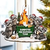 NAZENTI Personalized Dumpster on Fire It's Fine We're Fine Ornament, Custom Dumpster on Fire Ornament for Christmas Tree, Funny for Colleagues, Matching Group Ornaments Style 5