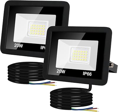 Caldarax 20W LED Floodlight Outdoor 2000LM IP66 Waterproof 6000K Daylight White
