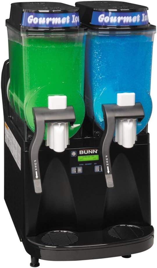 Bunn Ultra-2 HP High Performance Slushy / Granita Frozen Drink Machine with 2 Hoppers - Black 120V (Bunn 34000.0080)