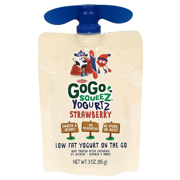 GOGO SQUEEZ YOGURTZ, STRAWBERRY AND PEACH (20 COUNT)