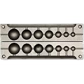 Adygil Round Sinker Mold with 7 Cavities and 1/4, 1/2, 1, 2, 3, 4, 6-Ounce, Without Handle