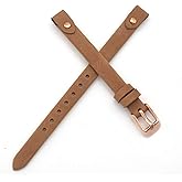 THEAGE 8mm Spring Bar Genuine Leather Watch Strap Replacement for Fossil ES3148 ES4119 ES4176 ES3262 ES3077