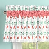 Carousel Designs Coral and Teal Arrow Window Valance Rod Pocket