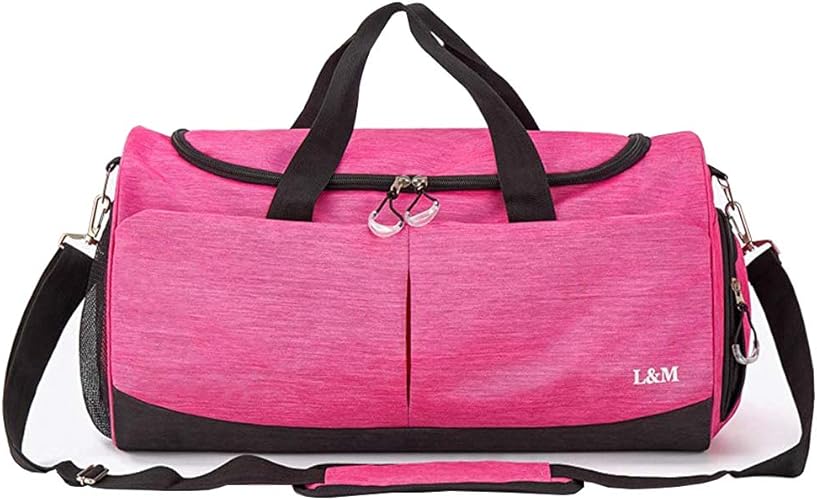 Amazon Co Jp L M スポーツバッグ ボストンバッグ ジムバッグ シューズ収納 乾湿分離 レッドb シューズ バッグ