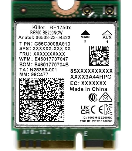 Amazon.com: WiFi 7 Killer Series for Intel BE1750x Upgraded BE200