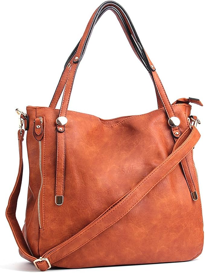 WISHESGEM Women Handbags PU Leather Tote Shoulder Bags